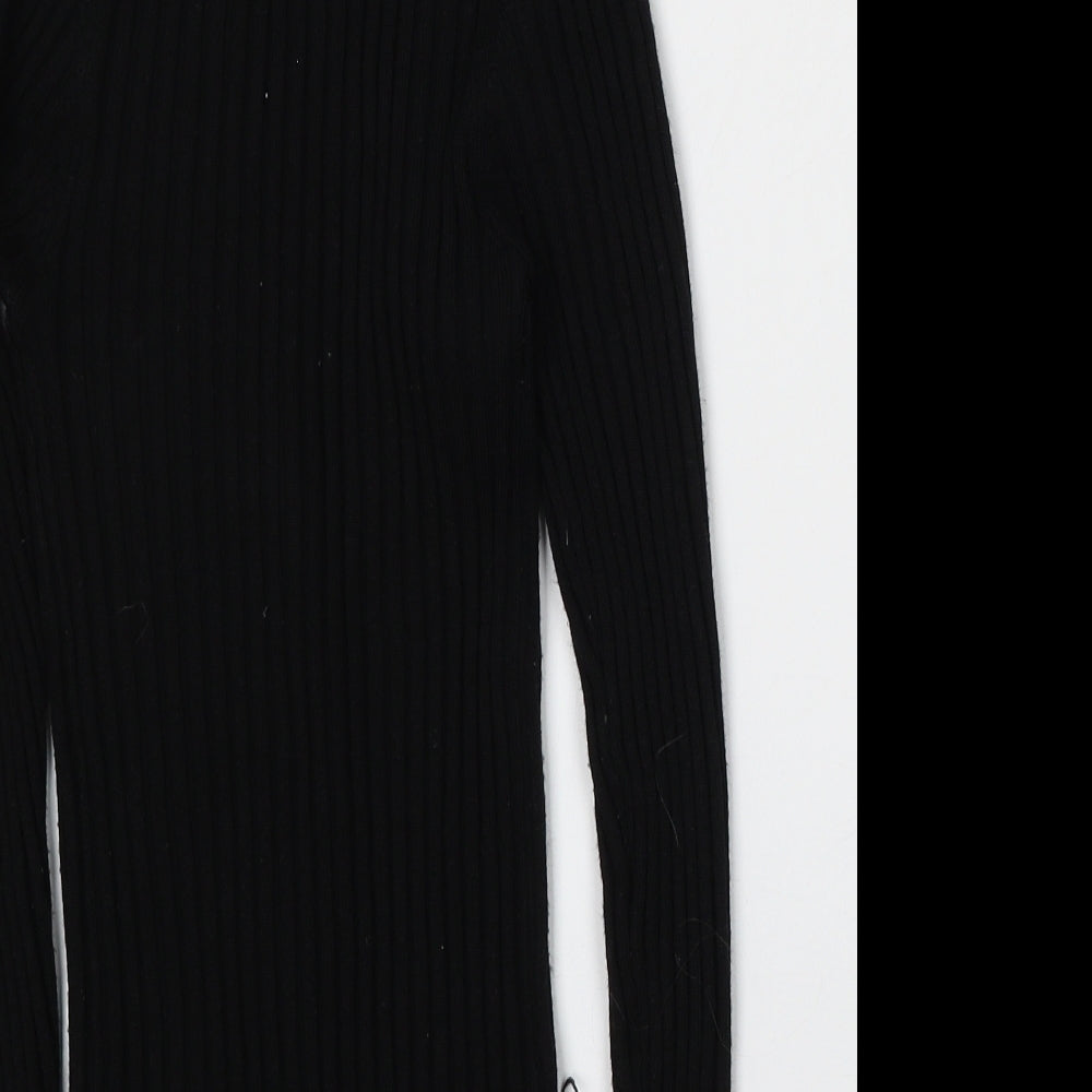 Atmosphere Womens Black V-Neck  Acrylic Cardigan Jumper Size 8