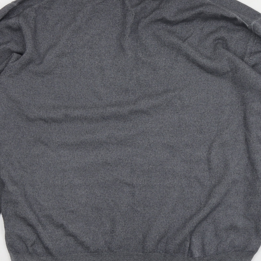 Boggi Mens Grey Round Neck  Wool Pullover Jumper Size XL