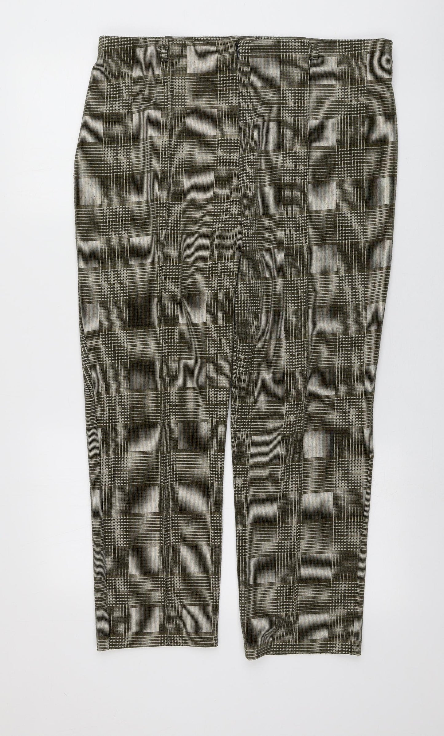 Klass Womens Multicoloured Plaid Polyester Capri Trousers Size 16 L25.5 in Regular