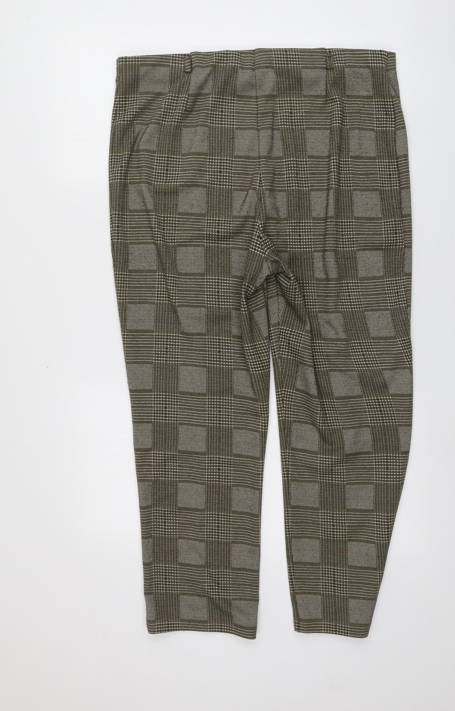 Klass Womens Multicoloured Plaid Polyester Capri Trousers Size 16 L25.5 in Regular