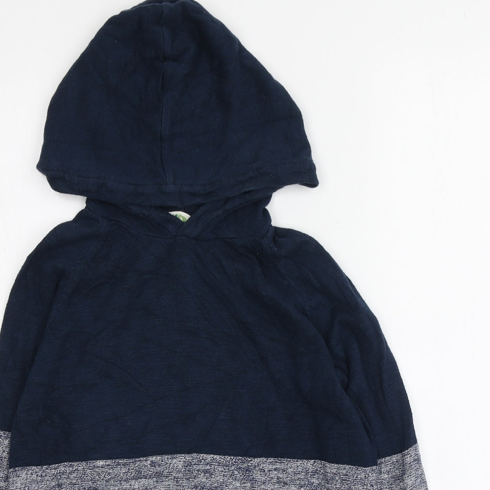 H&M Boys Blue Round Neck  100% Cotton Pullover Jumper Size 11-12 Years