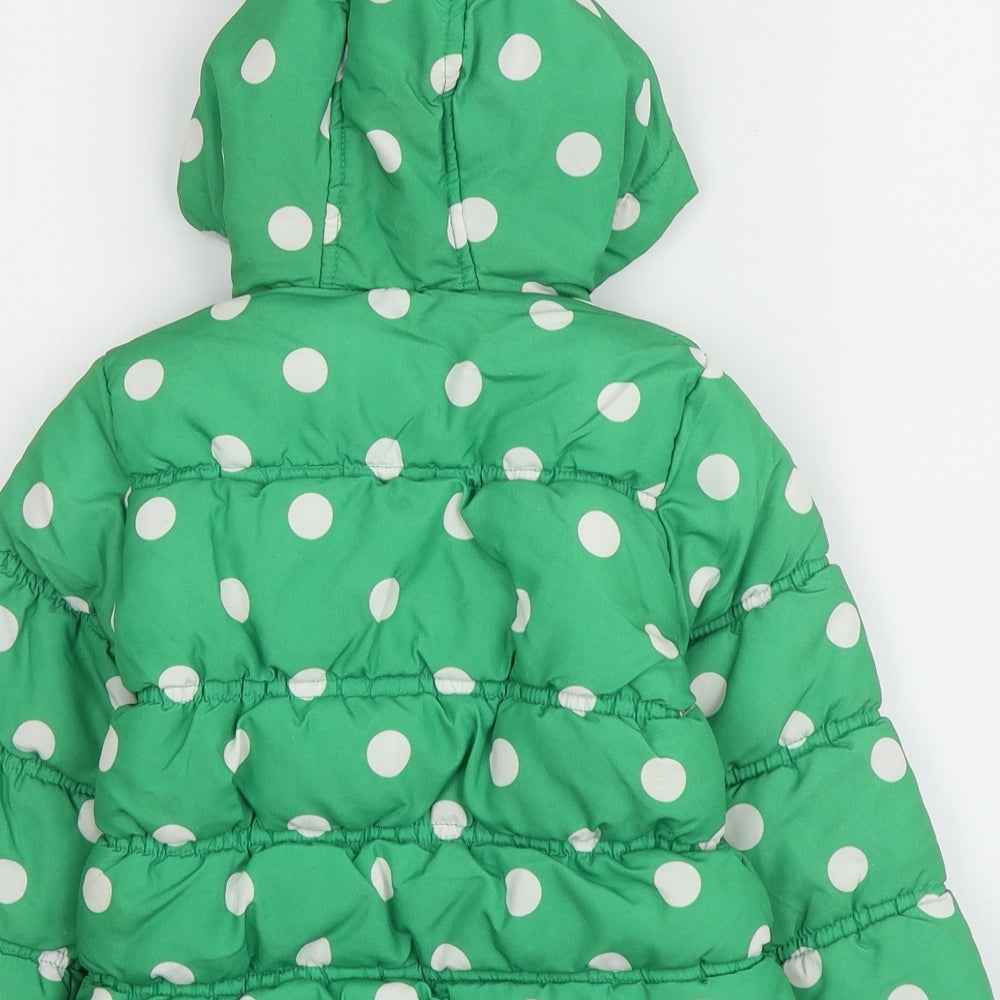 F&F Girls Green Polka Dot  Jacket  Size 12-18 Months