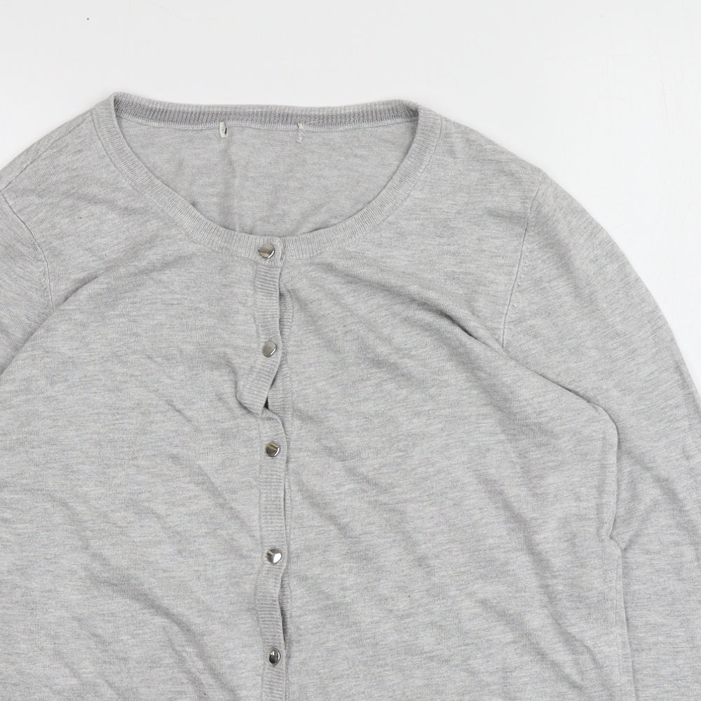 George Womens Grey V-Neck  Viscose Cardigan Jumper Size 12