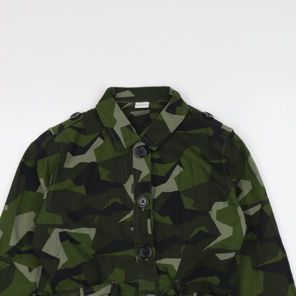 NEXT Girls Multicoloured Camouflage  Parka Jacket Size 11 Years