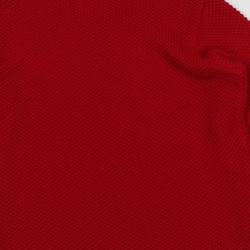 ENVY US Womens Red Round Neck  Acrylic Pullover Jumper Size L