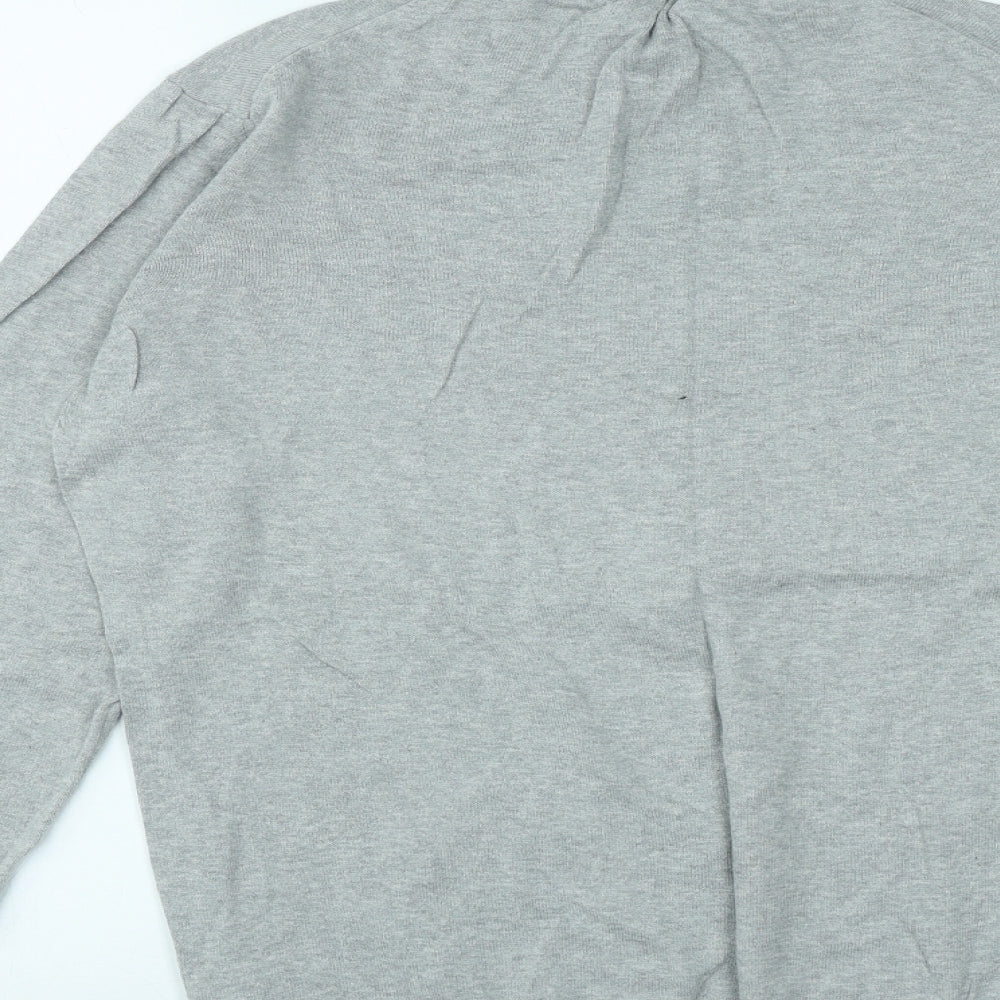 Lagerfeld Mens Grey Round Neck  Cotton Pullover Jumper Size L
