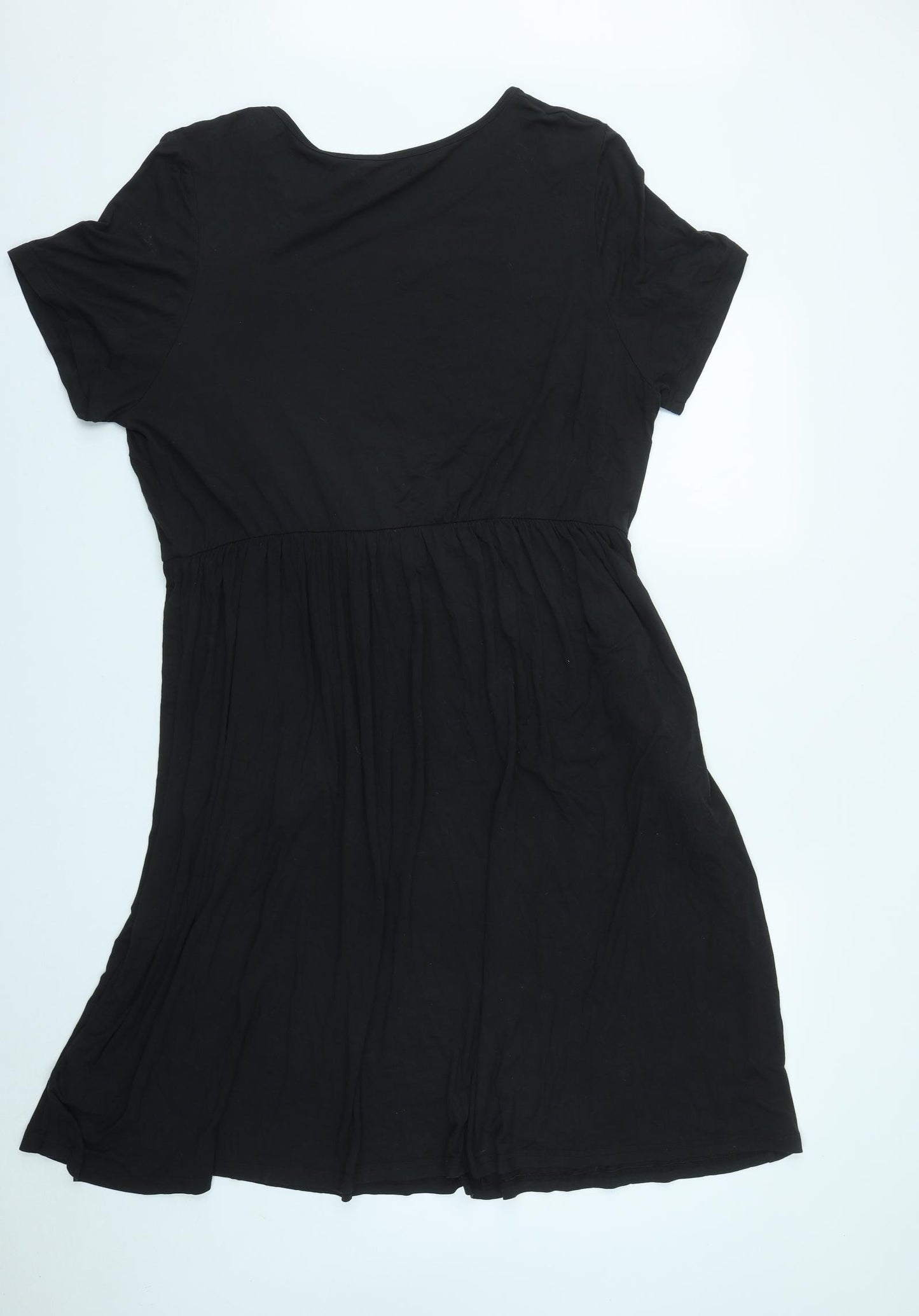 Capsule Womens Black  Viscose Fit & Flare  Size 20  Round Neck