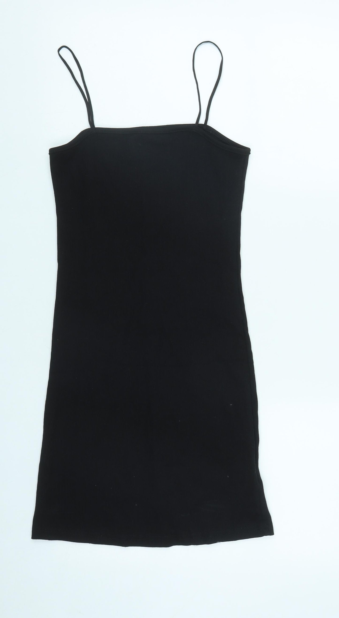 SheIn Womens Black  Viscose Bodycon  Size XS  Square Neck