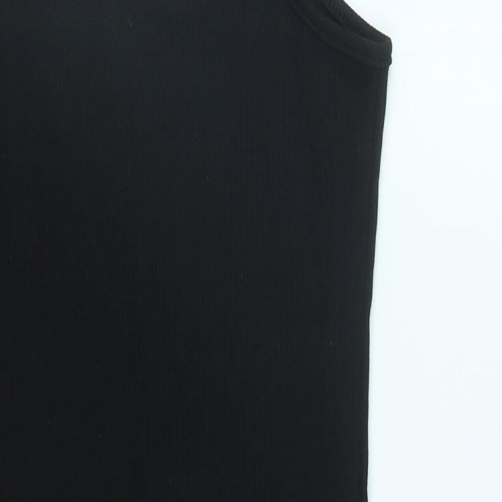 SheIn Womens Black  Viscose Bodycon  Size XS  Square Neck