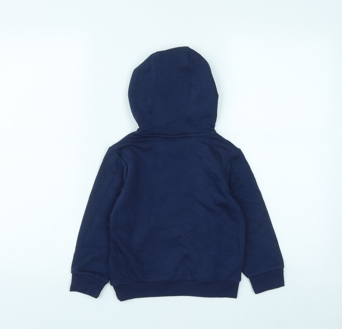 adidas Boys Blue  Cotton Pullover Hoodie Size 3-4 Years