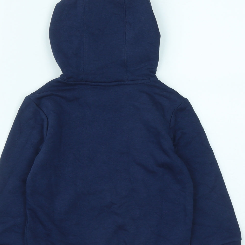 adidas Boys Blue  Cotton Pullover Hoodie Size 3-4 Years