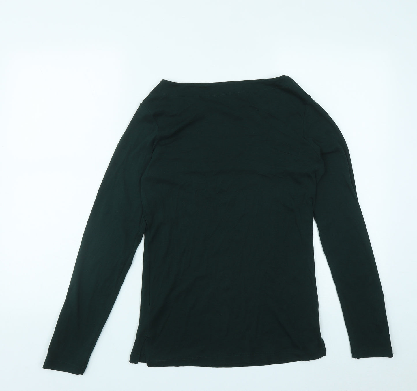 F&F Womens Green Round Neck  Cotton Pullover Jumper Size 14
