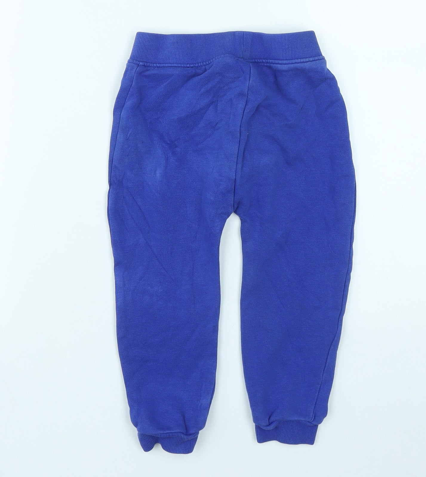 Dunnes Boys Blue  Cotton Jogger Trousers Size 2-3 Years  Regular Drawstring - Dinasour Print