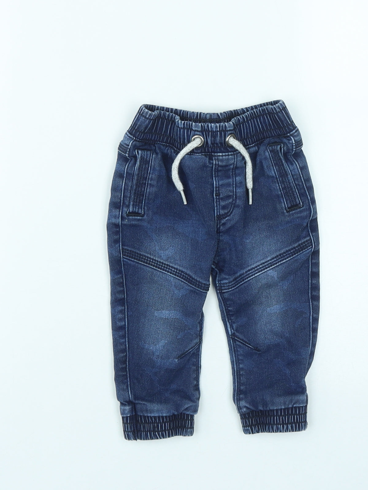Dunnes Boys Blue  Cotton Sweatpants Trousers Size 6-9 Months  Drawstring