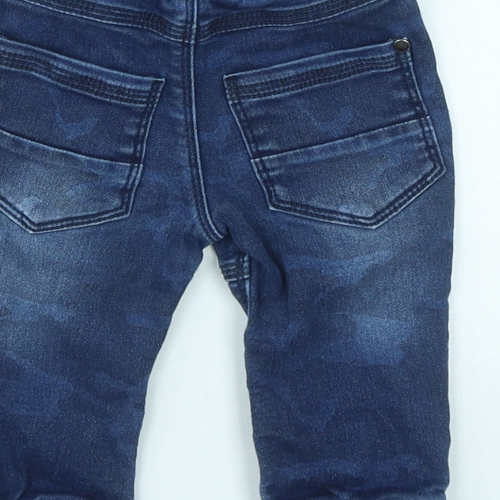 Dunnes Boys Blue  Cotton Sweatpants Trousers Size 6-9 Months  Drawstring