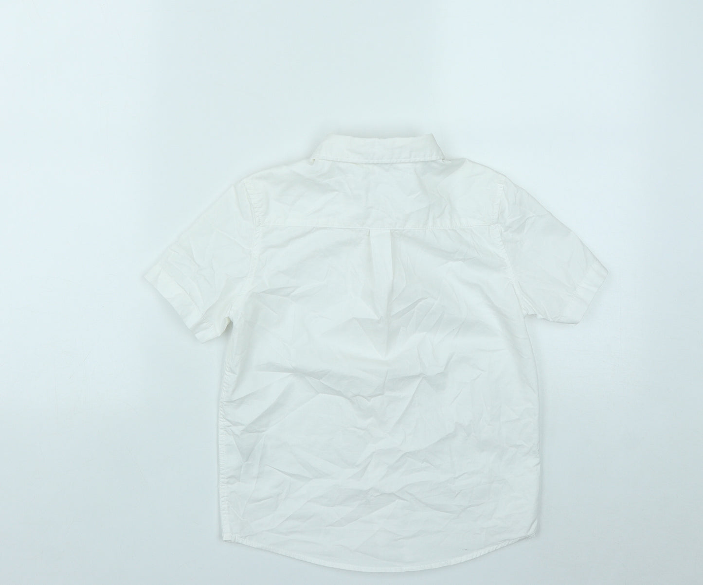 H&M Boys White  Cotton Basic Button-Up Size 7-8 Years Collared Button