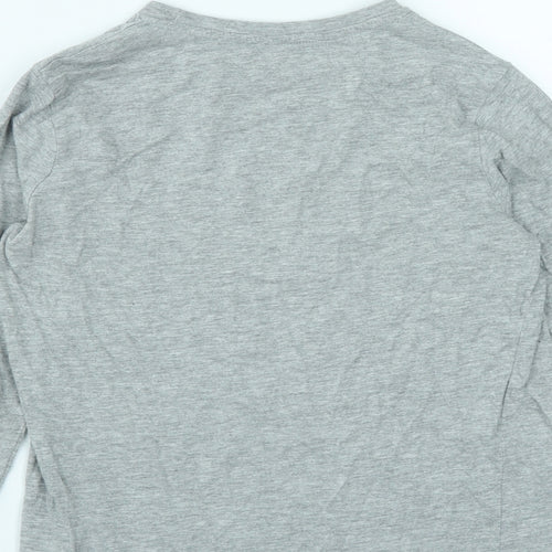 Destination Boys Grey  Cotton Basic Casual Size 9-10 Years Round Neck