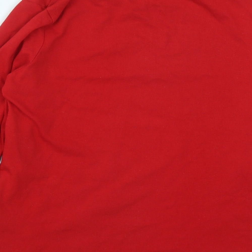 TU Boys Red  Cotton Basic Casual Size 8 Years Round Neck  - Christmas Jumper
