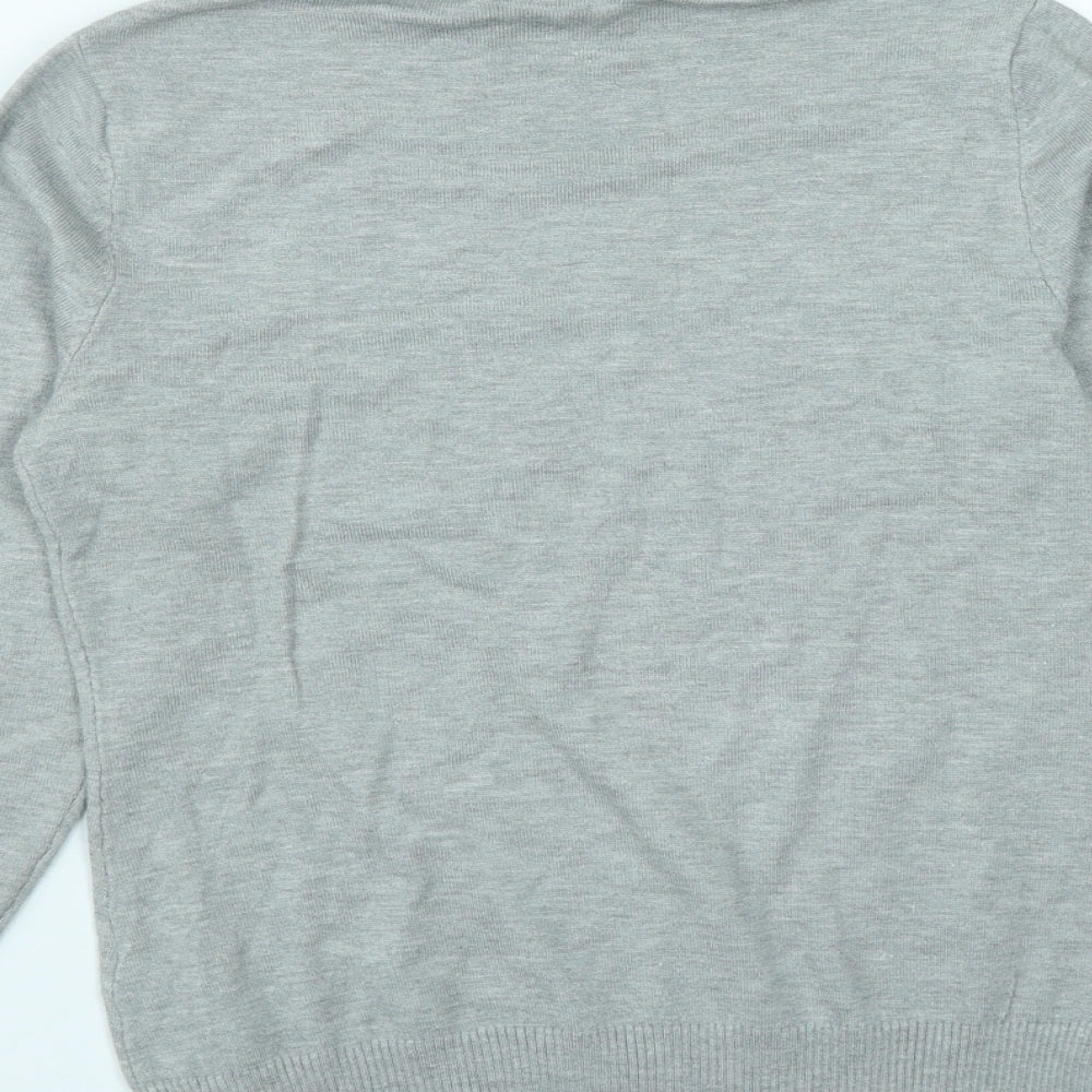 Savida Womens Grey Roll Neck  Viscose Pullover Jumper Size S