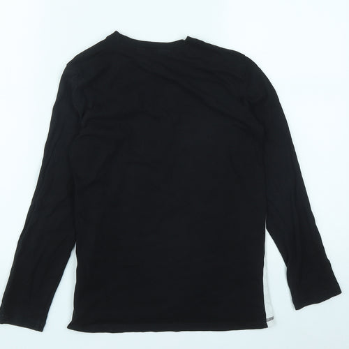 H&M Boys Black  Polyester Basic Casual Size 8 Years Round Neck  - Size 8-10