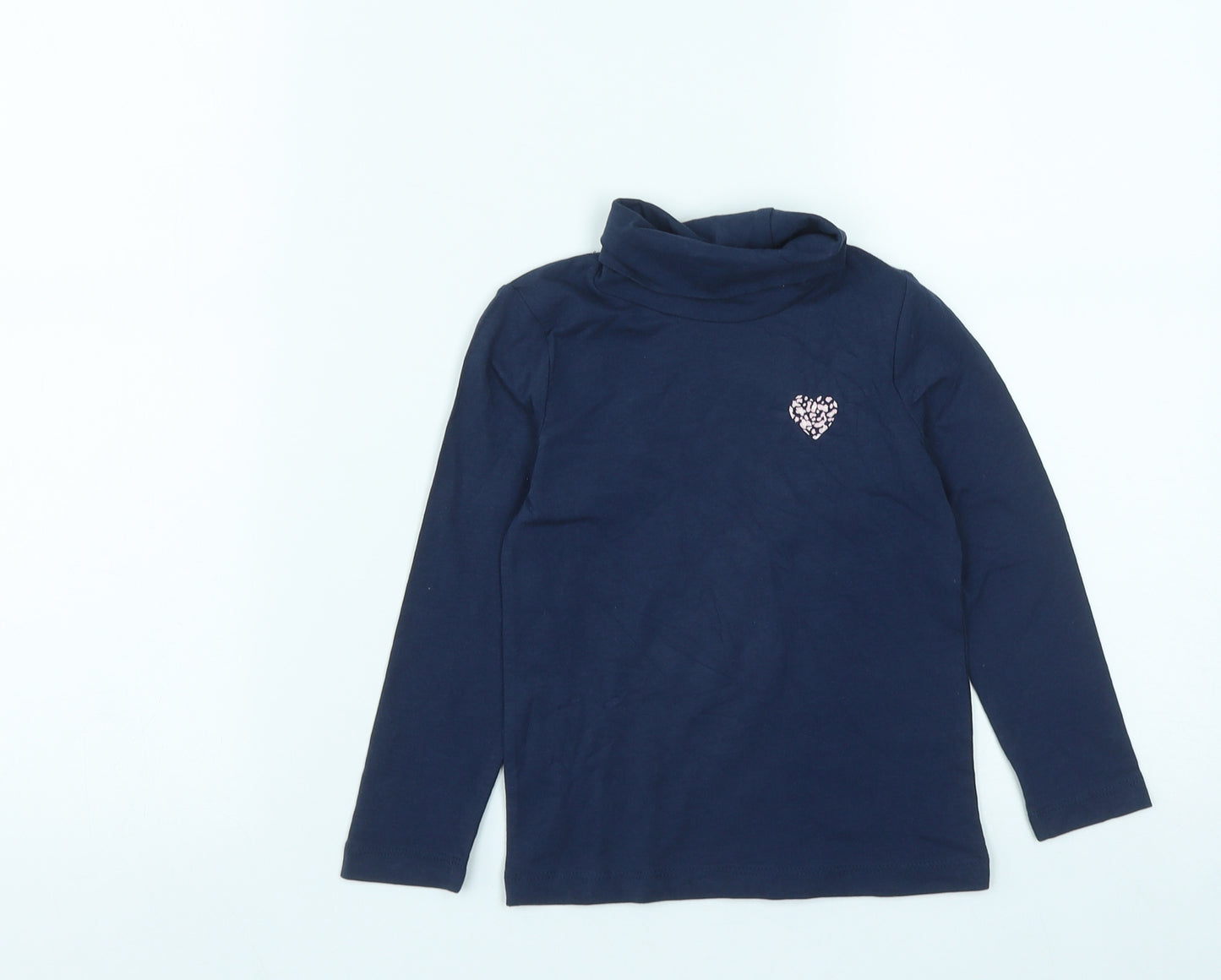 Lupilu Girls Blue  Cotton Basic Casual Size 2 Years Roll Neck  - Size 2-4 Years
