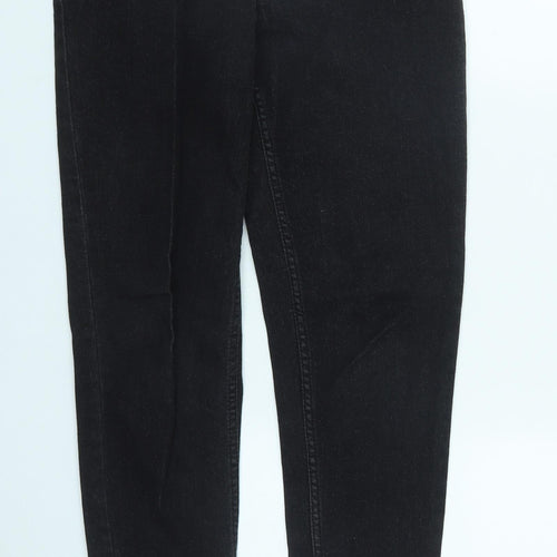 Marks and Spencer Womens Black  Cotton Skinny Jeans Size 10 L29 in Regular Zip