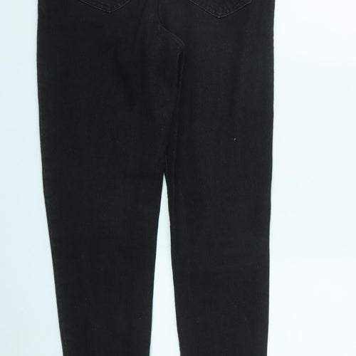 Marks and Spencer Womens Black  Cotton Skinny Jeans Size 10 L29 in Regular Zip
