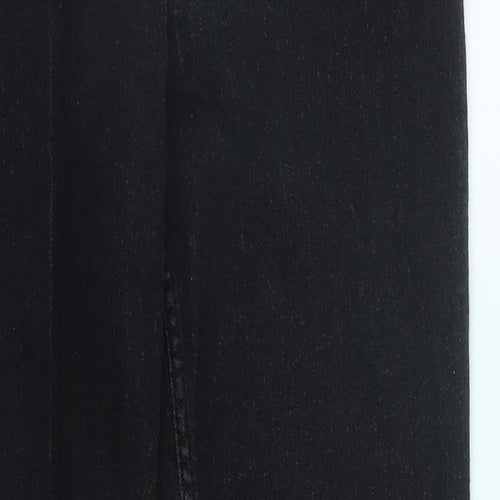 Marks and Spencer Womens Black  Cotton Skinny Jeans Size 10 L29 in Regular Zip