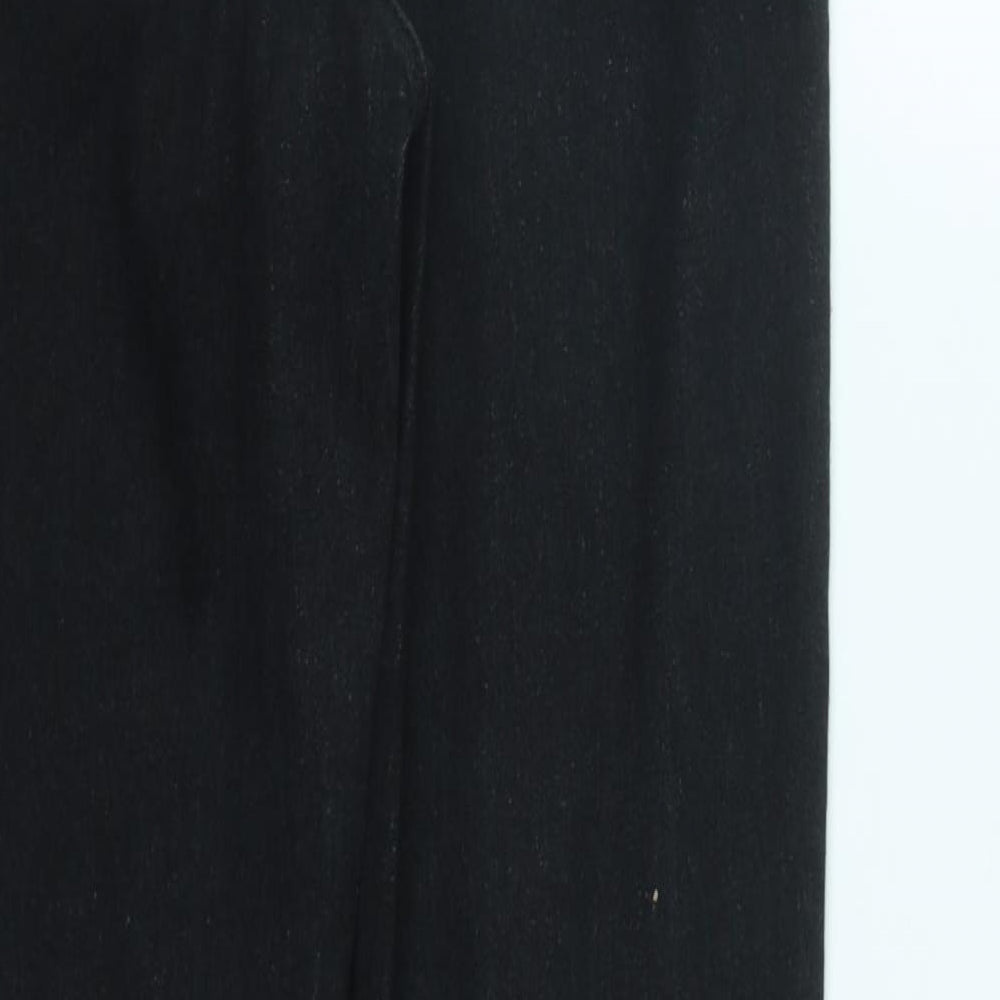 Marks and Spencer Womens Black  Cotton Skinny Jeans Size 10 L29 in Regular Zip