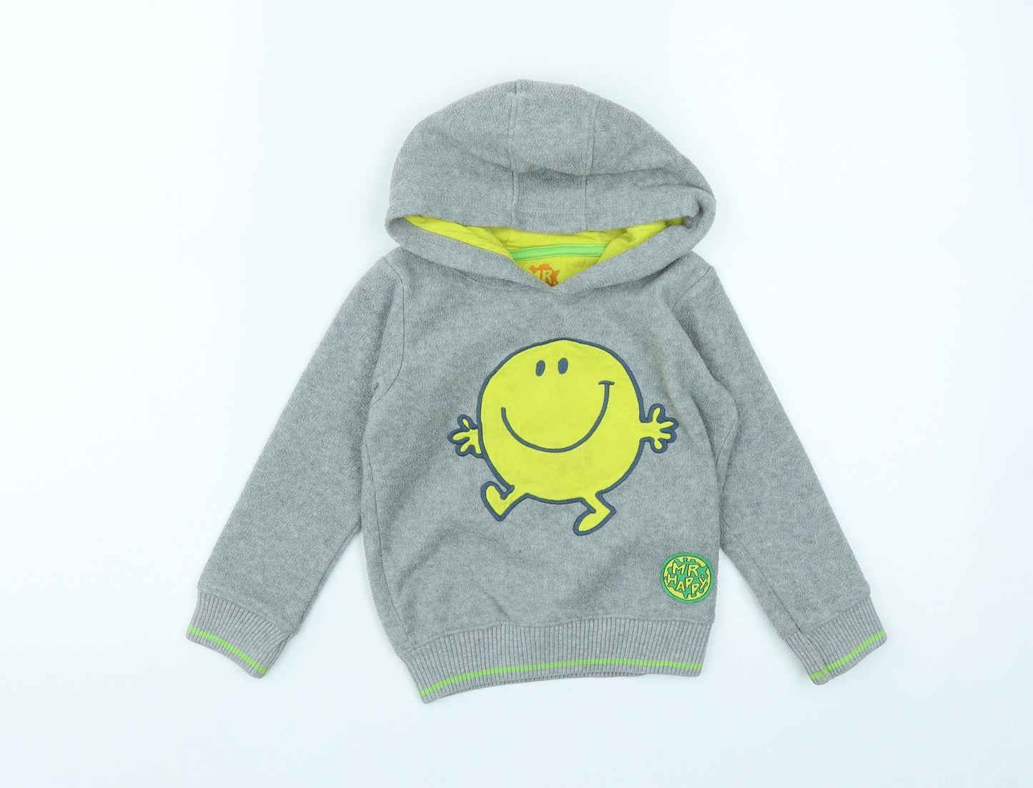 Marks and Spencer Boys Green  Polyester Pullover Hoodie Size 2-3 Years   - Mr Men