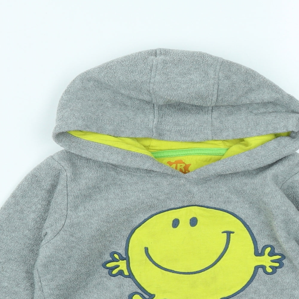 Marks and Spencer Boys Green  Polyester Pullover Hoodie Size 2-3 Years   - Mr Men