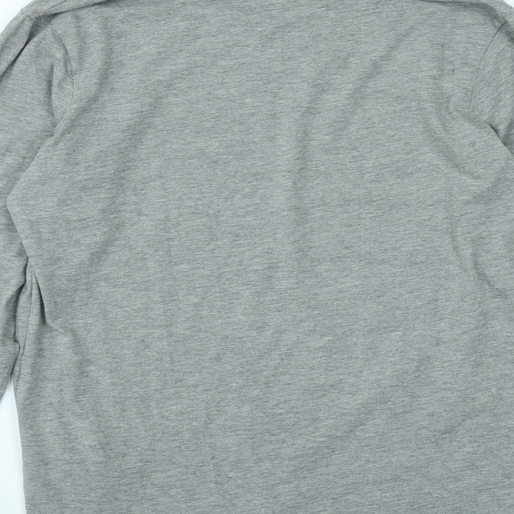 JACK & JONES Mens Grey  Cotton  T-Shirt Size M Round Neck