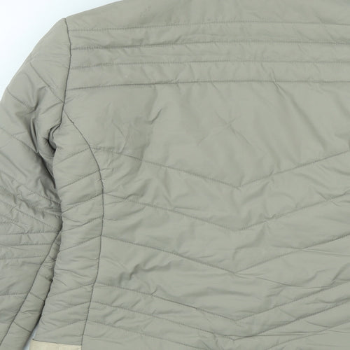 New Look Womens Beige   Quilted Coat Size 10  Zip