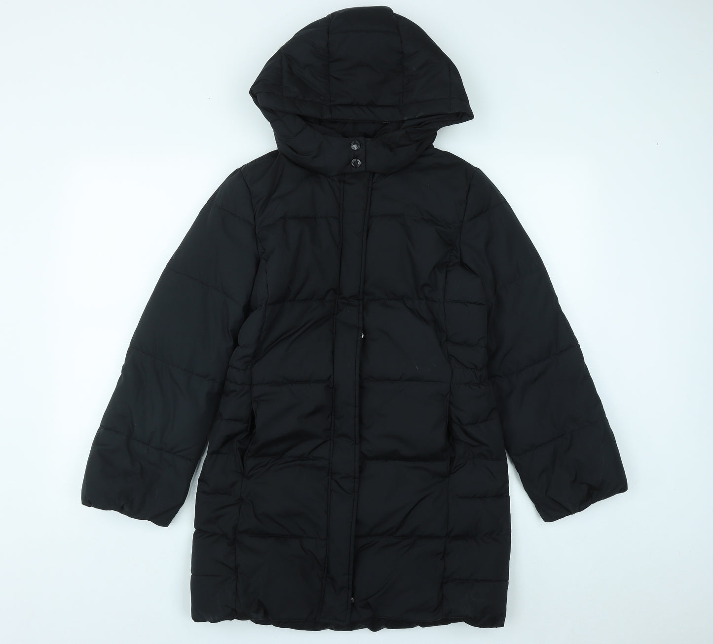 Gap Girls Black   Quilted Coat Size 11-12 Years  Zip