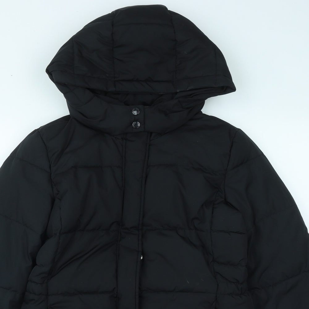 Gap Girls Black   Quilted Coat Size 11-12 Years  Zip