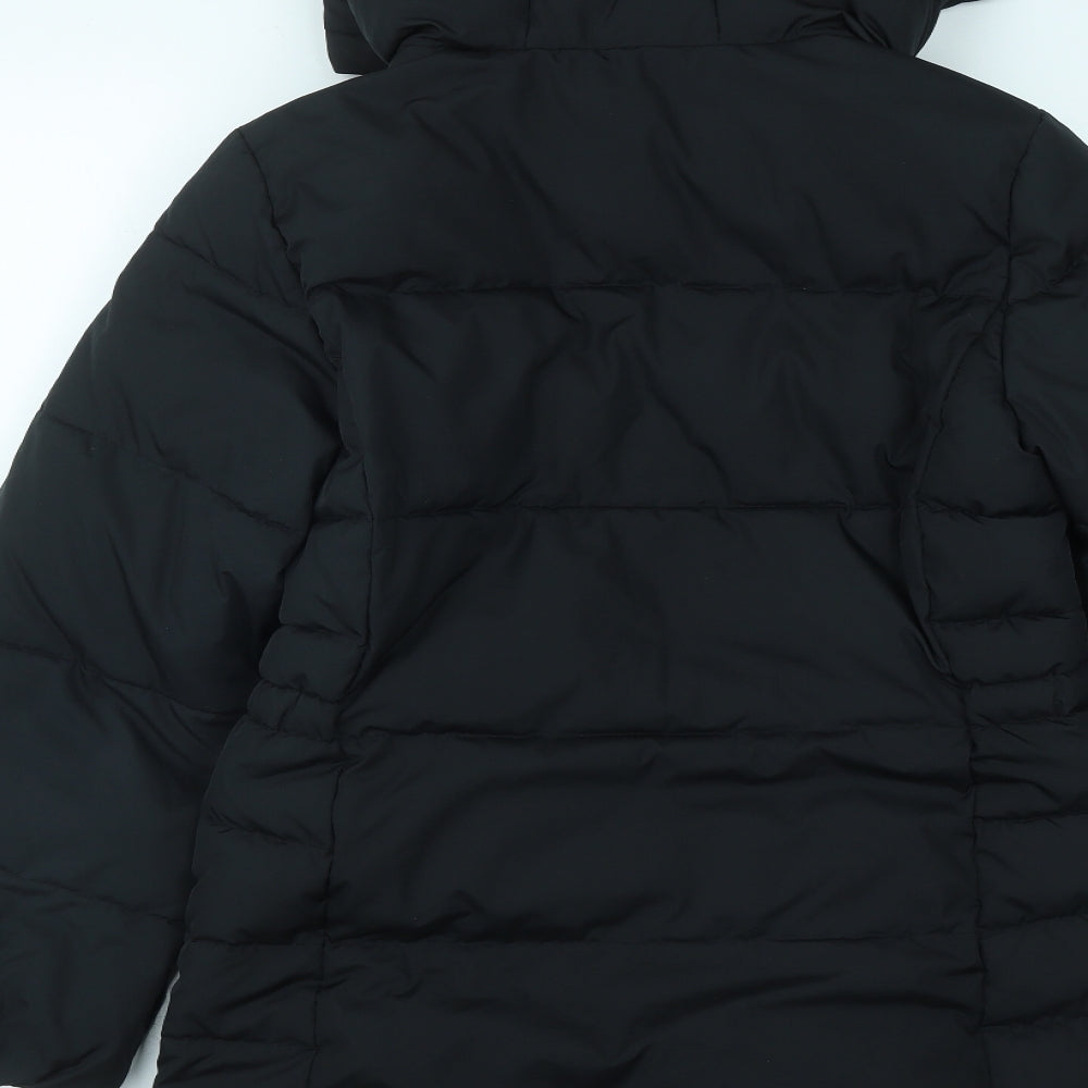Gap Girls Black   Quilted Coat Size 11-12 Years  Zip