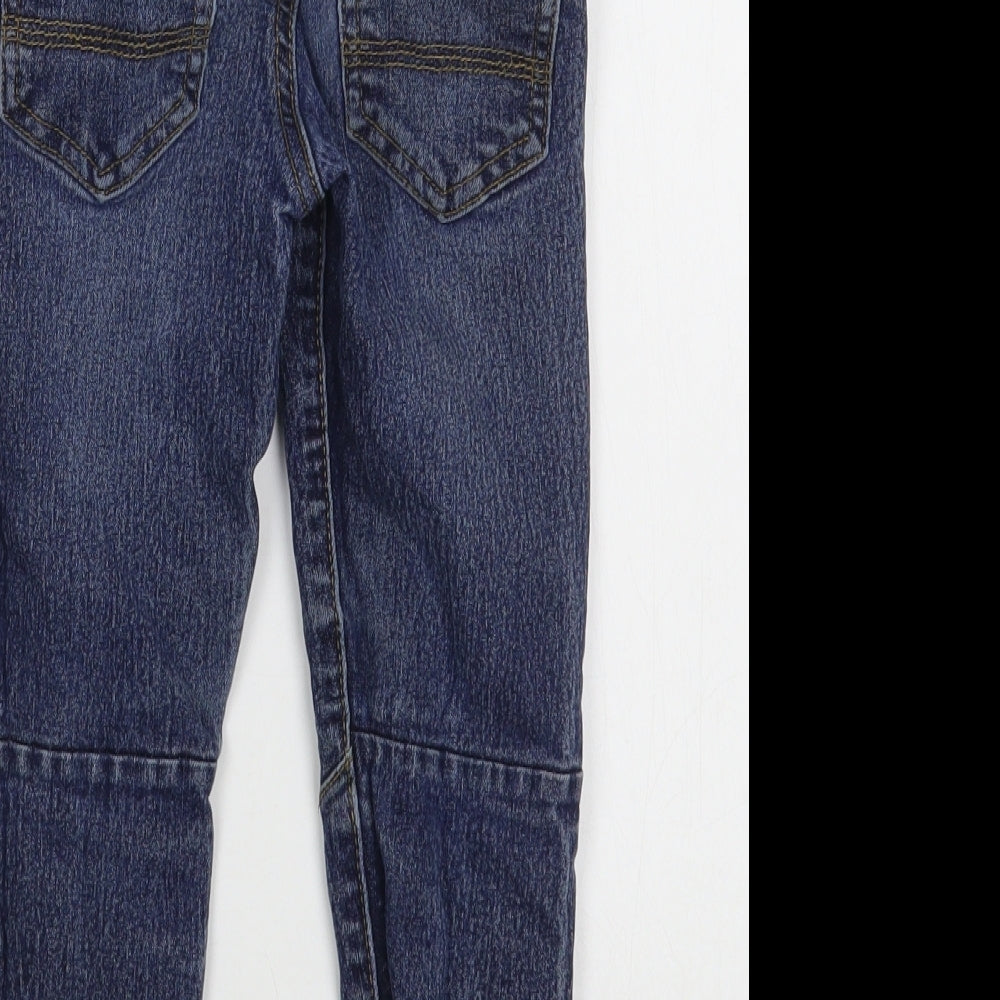 Primark Boys Blue  Cotton Straight Jeans Size 3-4 Years  Regular Tie