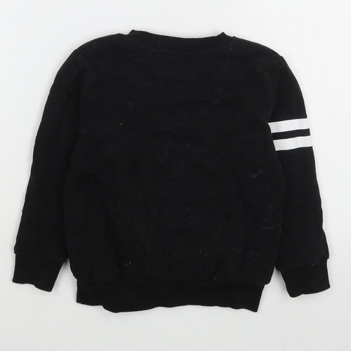 NEXT Boys Black  Cotton Pullover Sweatshirt Size 3-4 Years  Pullover