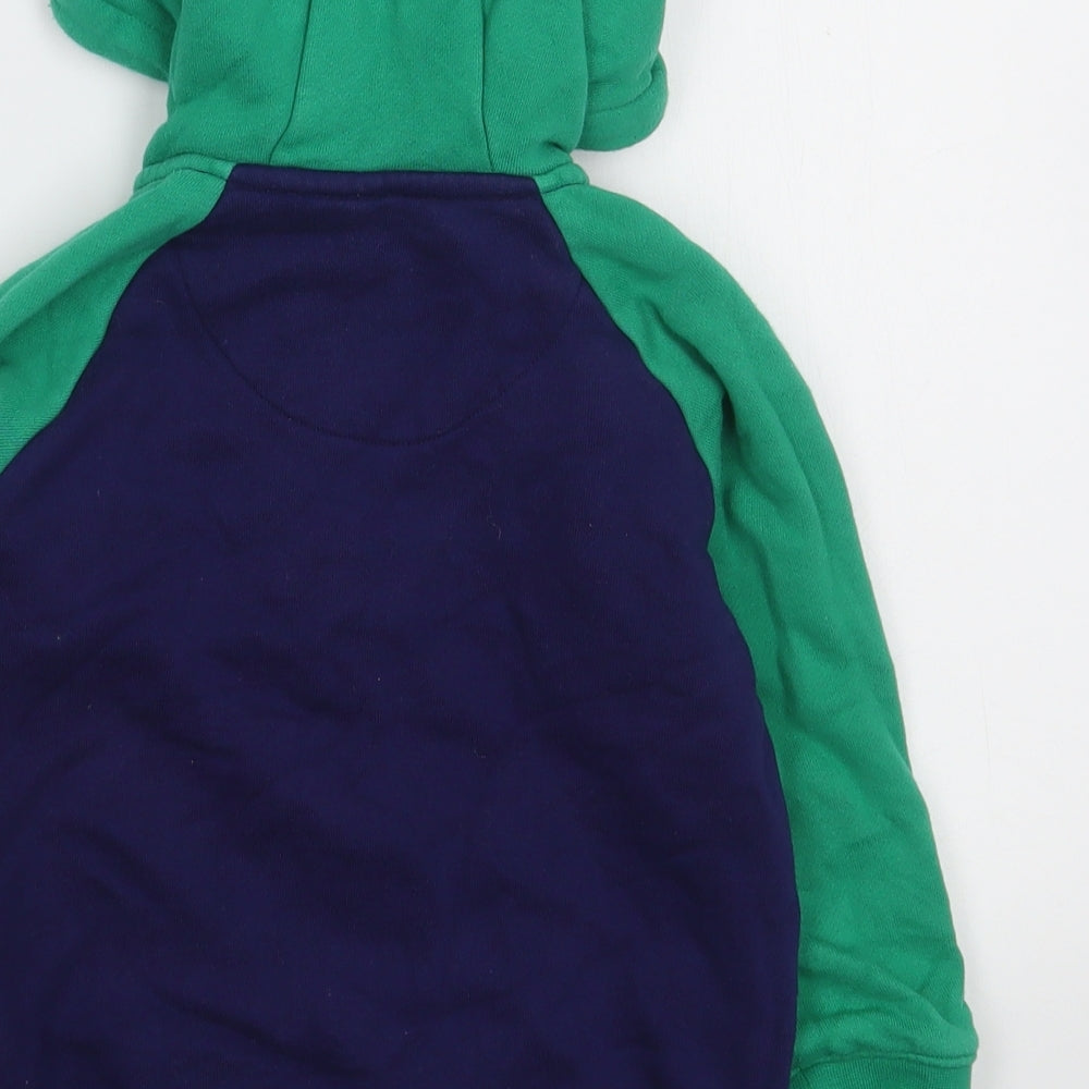 The Light House Boys Blue  100% Cotton Pullover Hoodie Size 3-4 Years  Button