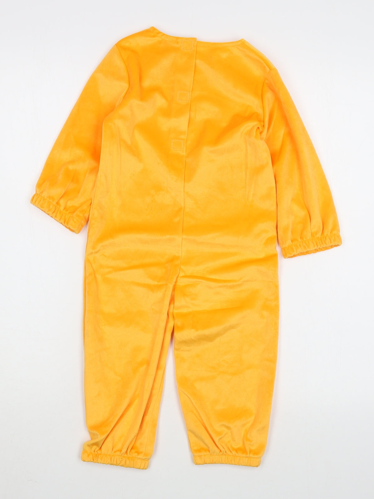 F&F Boys Orange Solid Polyester  One Piece Size 2-3 Years  Hook & Loop - Pumpkin Costume