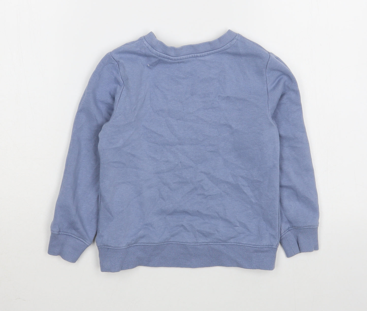 H&M Boys Blue  Cotton Pullover Sweatshirt Size 3-4 Years  Pullover