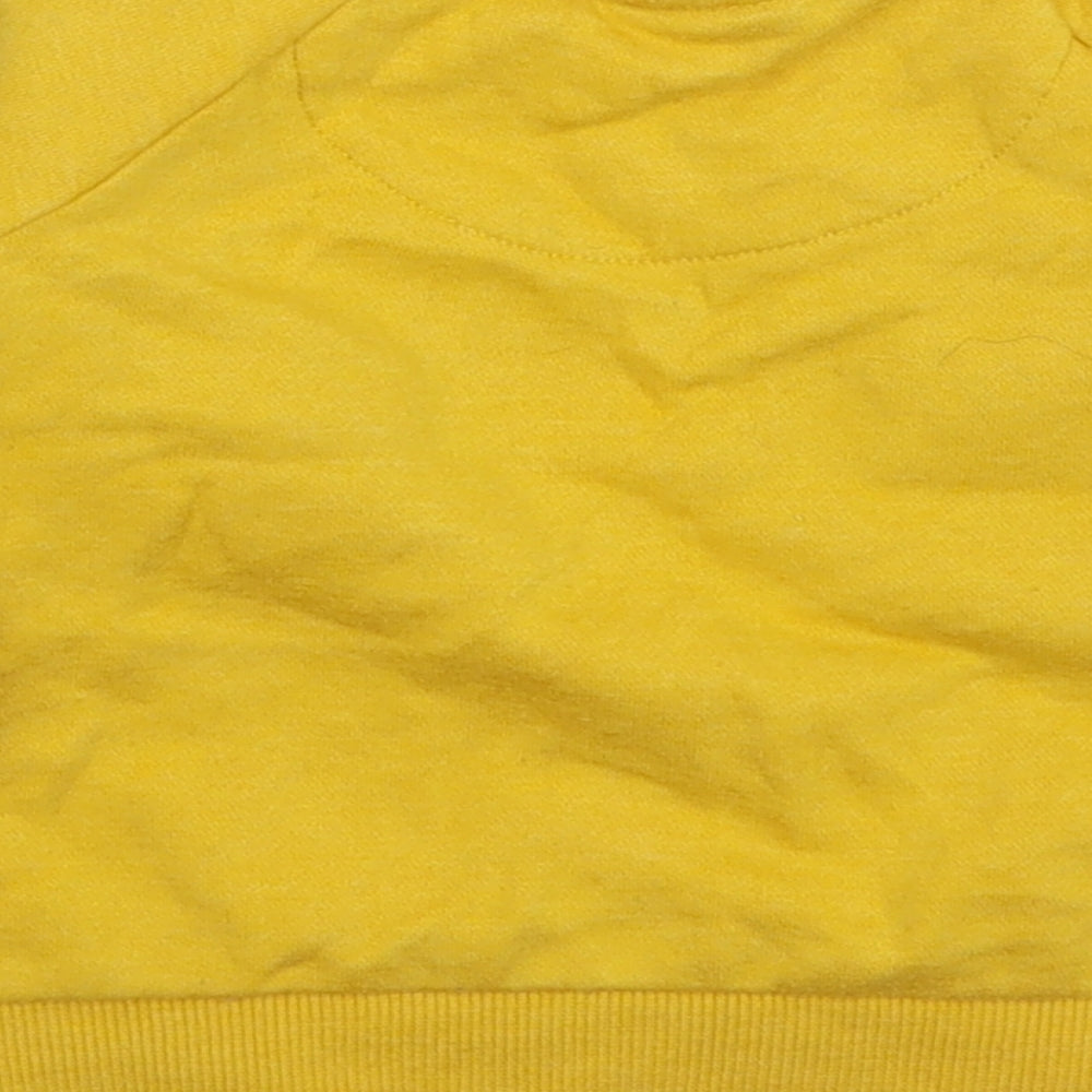 F&F Girls Yellow  Cotton Pullover Sweatshirt Size 3-4 Years  Button - Mickey Mouse