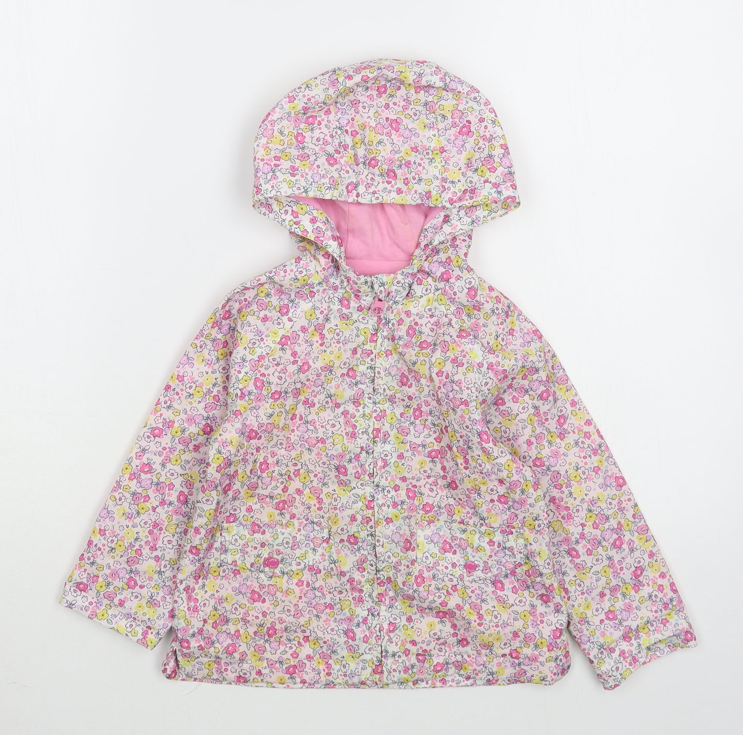 TU Girls Multicoloured Floral  Rain Coat Coat Size 18-24 Months   Zip