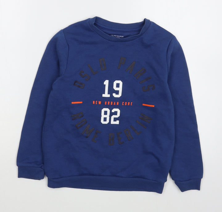 Primark Girls Blue  Cotton Pullover Sweatshirt Size 8-9 Years  Pullover