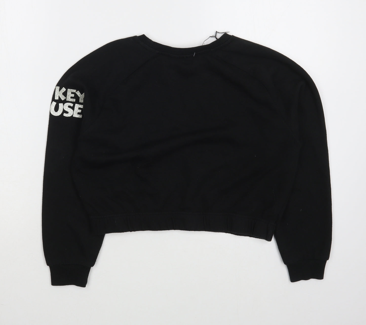 Primark Girls Black  Cotton Pullover Sweatshirt Size 9-10 Years  Pullover - Mickey Mouse