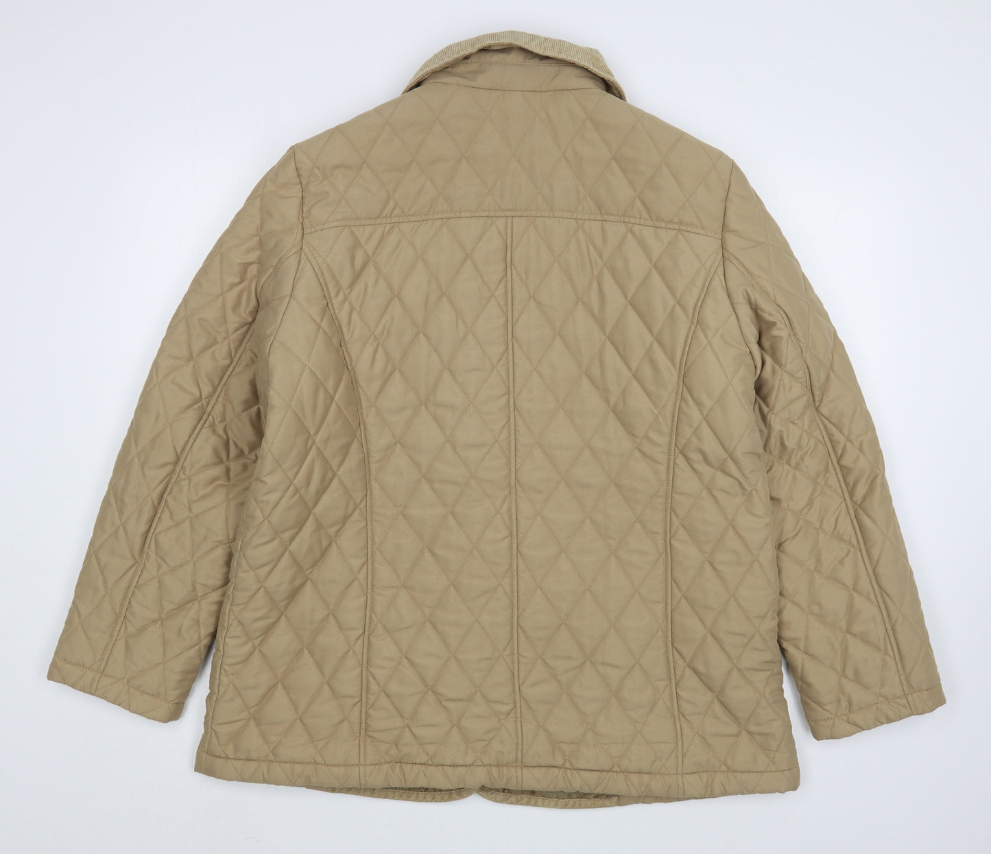 Marks and Spencer Womens Brown   Quilted Coat Size 16  Zip
