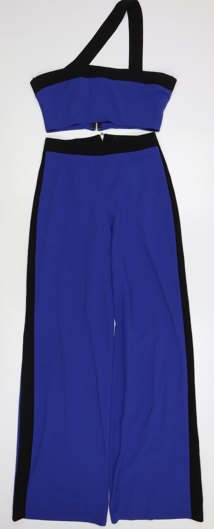Missguided Womens Blue Polyester Trousers Outfit/Set Size 10 Zip