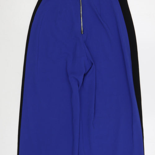 Missguided Womens Blue  Polyester Trousers Outfit/Set Size 10  Zip