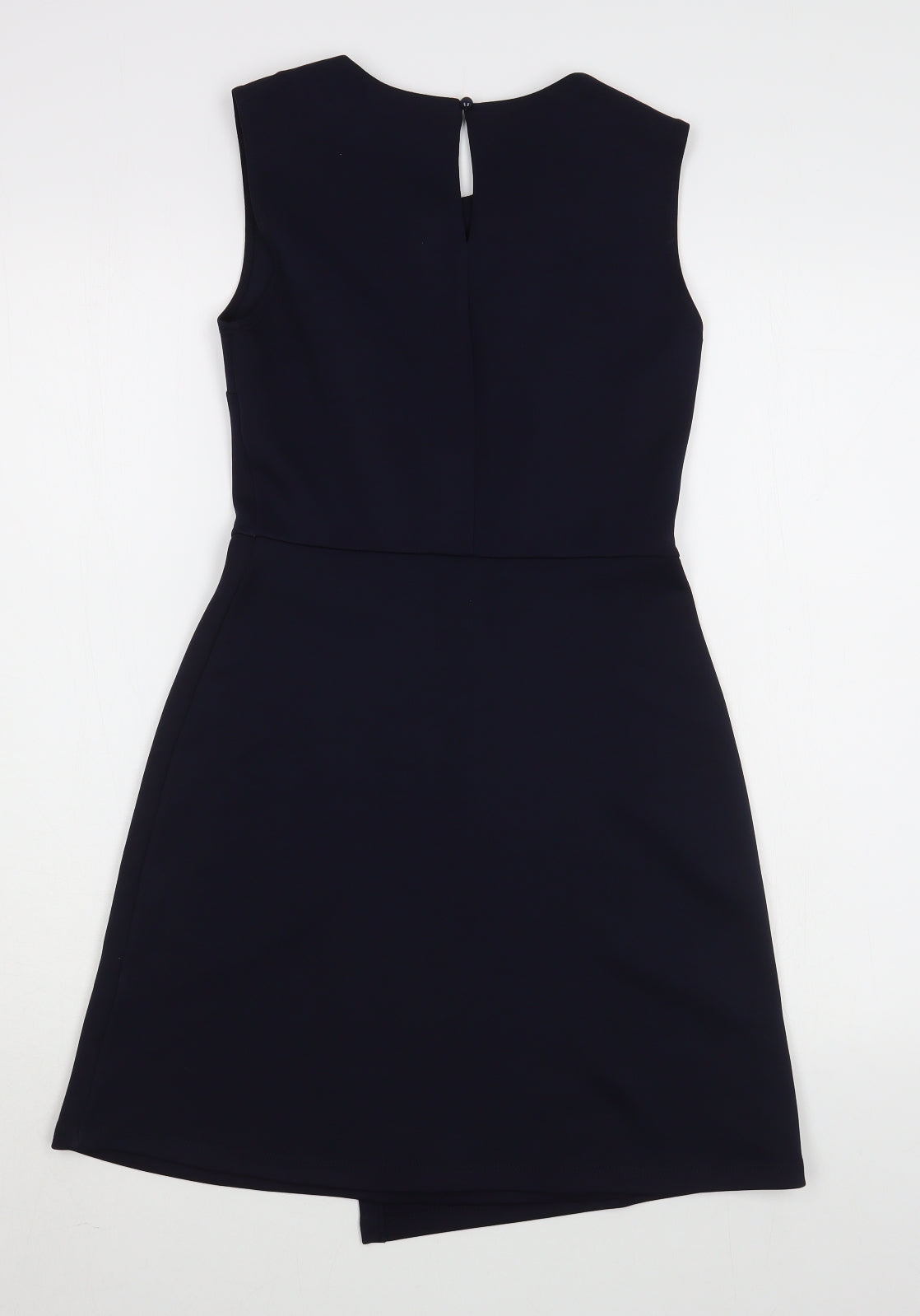 Dorothy Perkins Womens Blue  Polyester Sheath  Size 6  Scoop Neck Zip