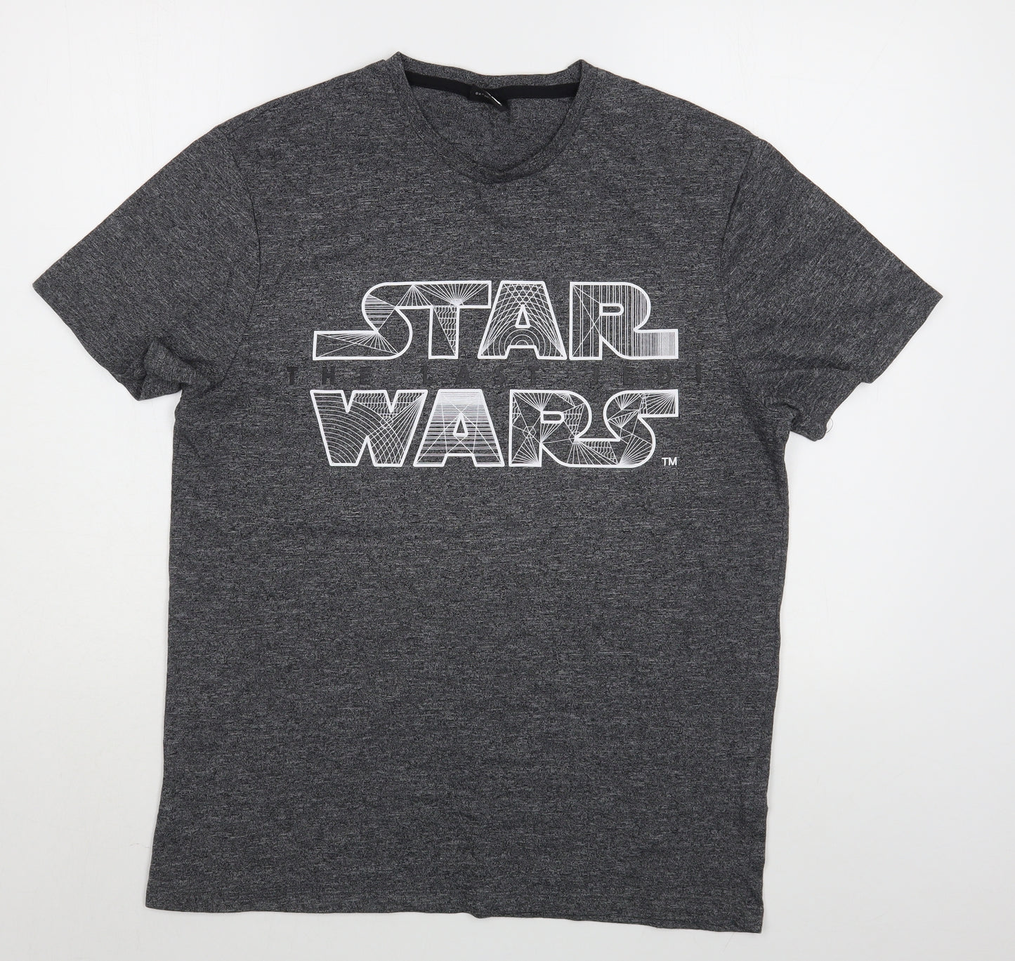 Star Wars Mens Grey  Cotton  T-Shirt Size M Round Neck